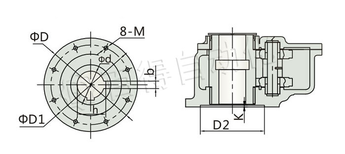 AW氣動執行器連接尺寸圖